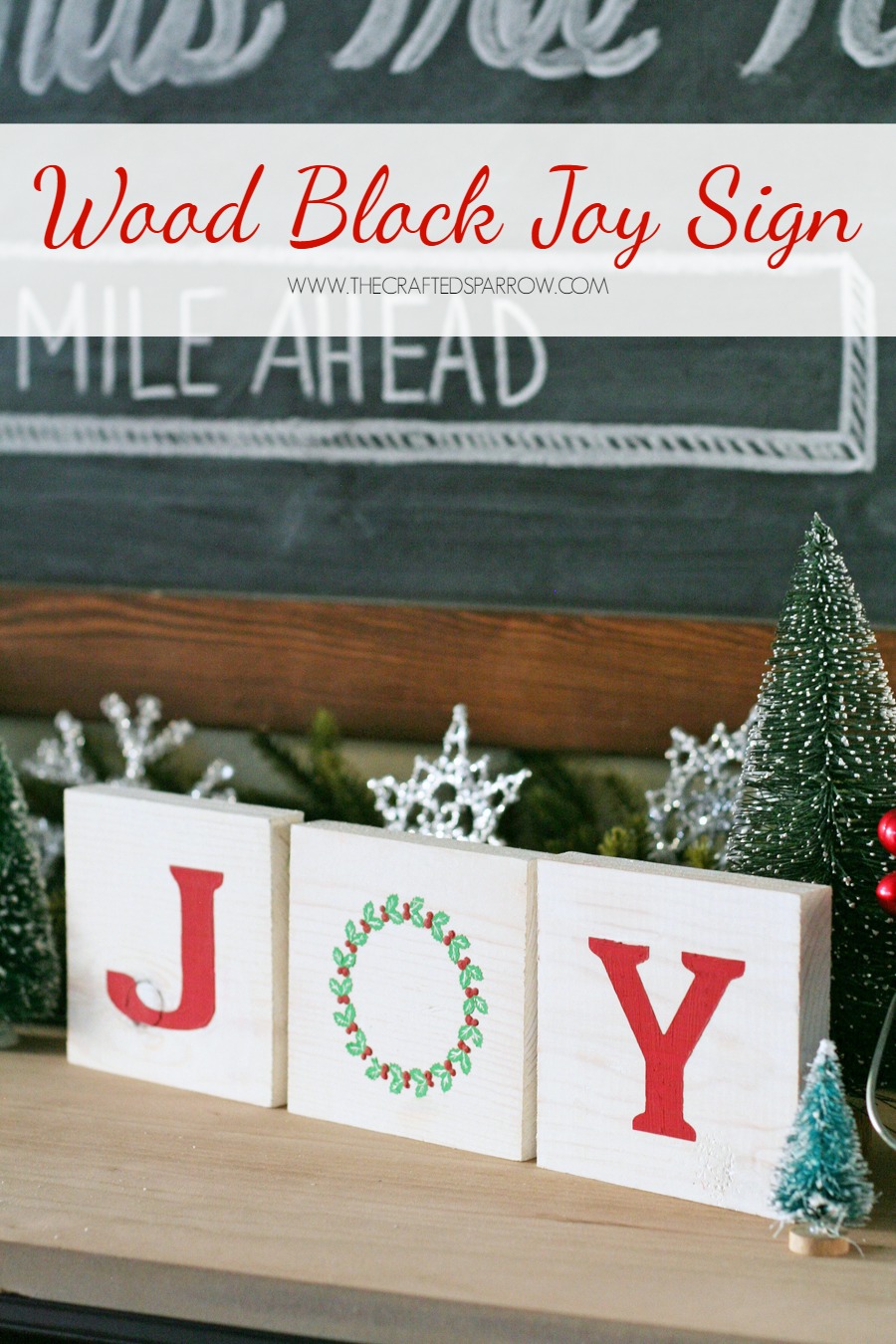 Wood Block Joy Sign