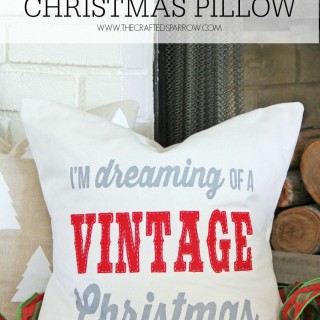 Vintage Inspired Christmas Pillow and a BIG Announcement!