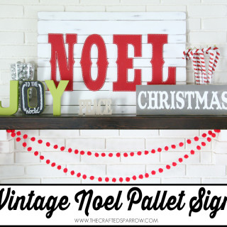 Vintage Noel Pallet Sign