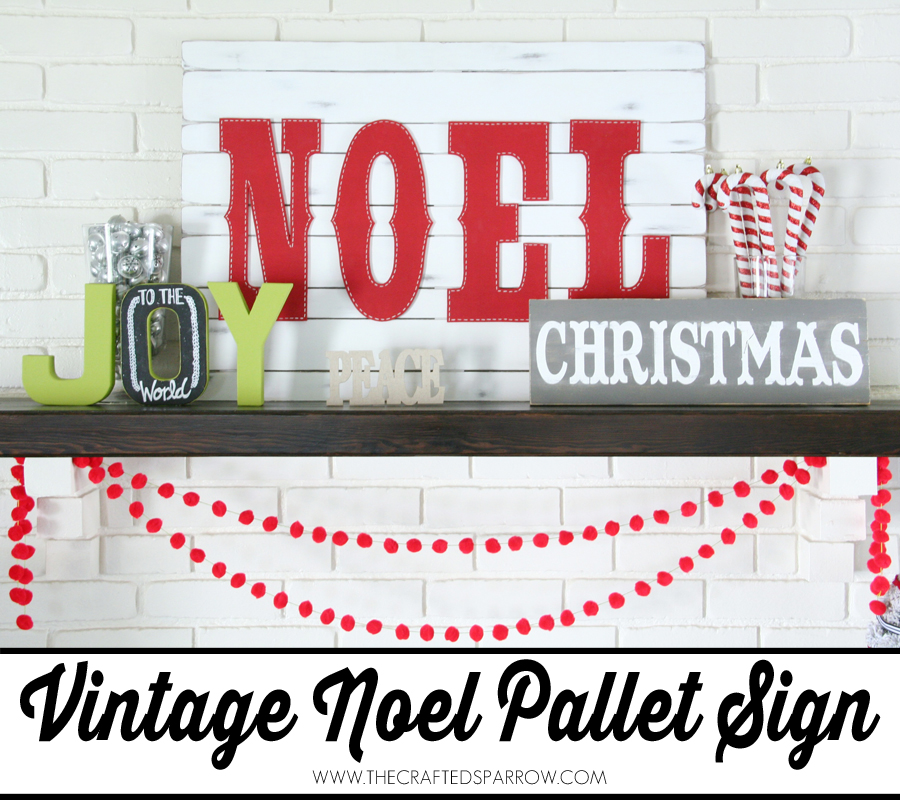 Vintage Noel Pallet Sign