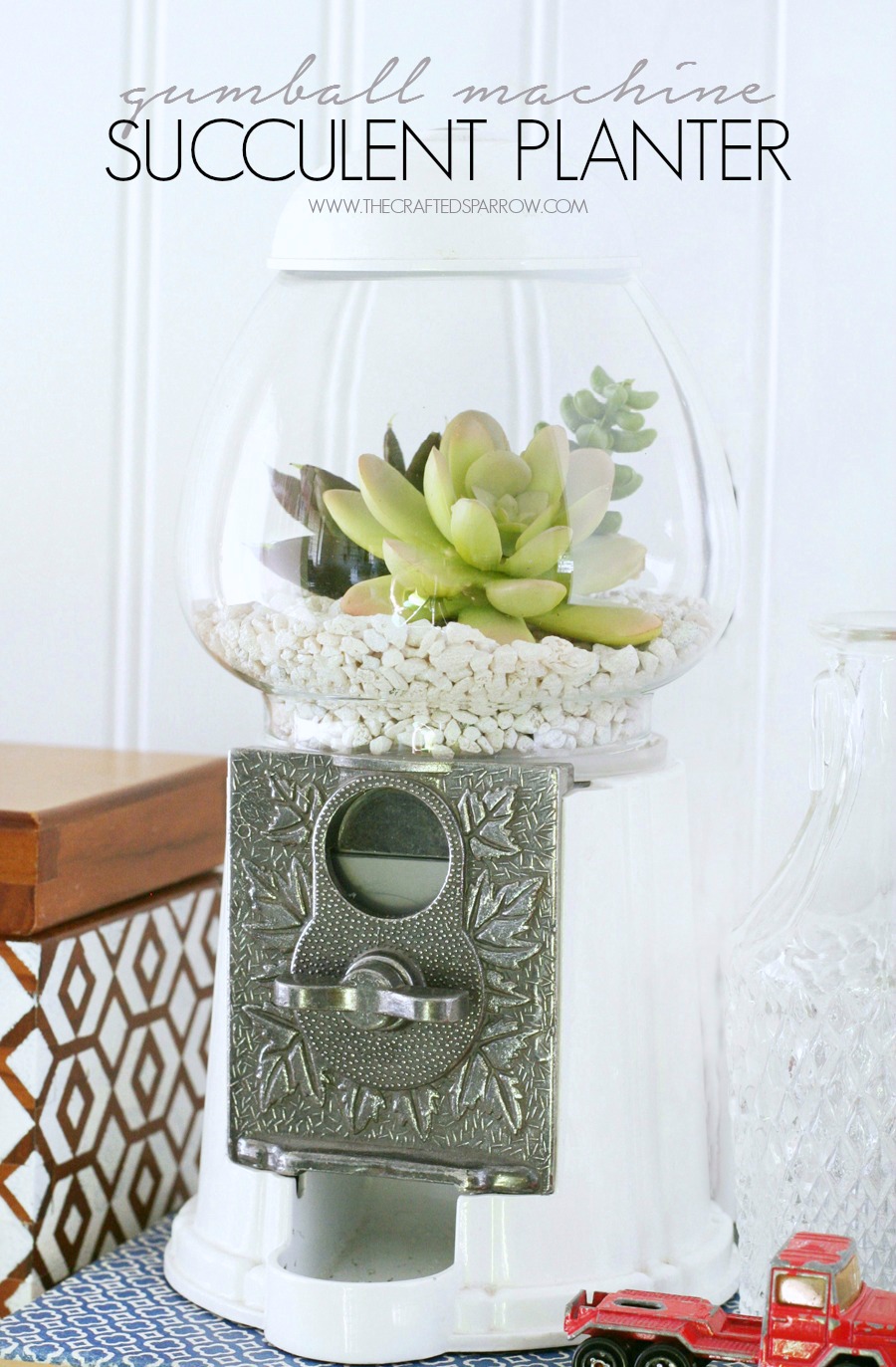 Gumball Machine Succulent Planter