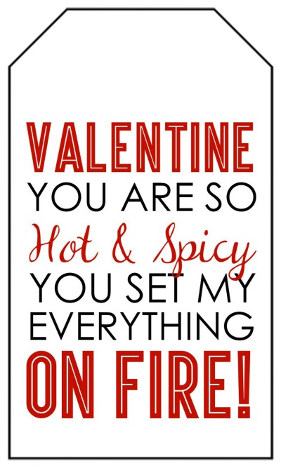 Hot & Spicy Valentine Printables