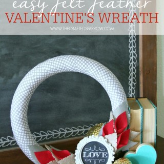 Easy Felt Feather Valentine’s Wreath