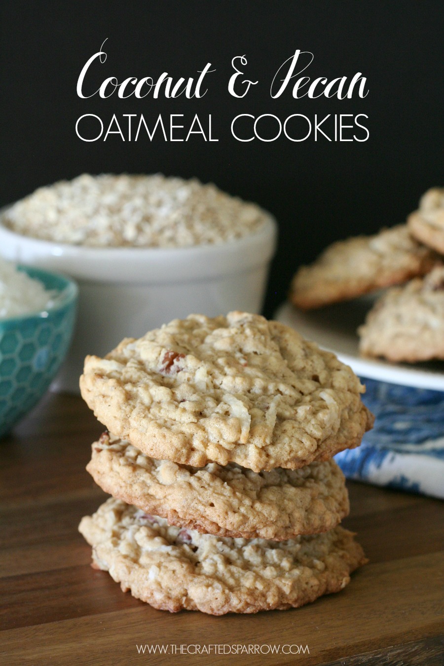 Coconut & Pecan Oatmeal Cookies