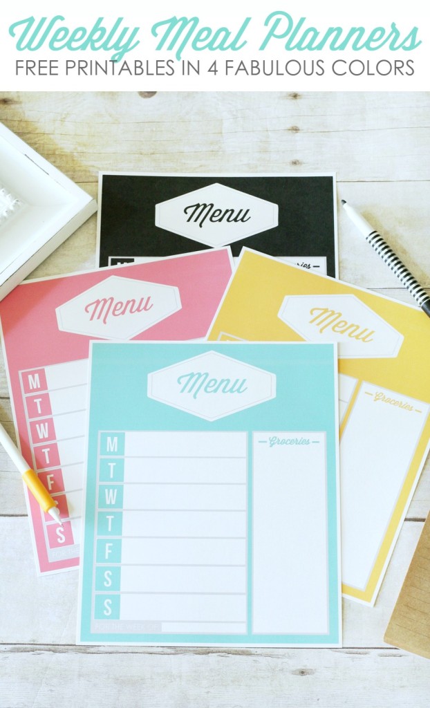 free printable weekly meal planners