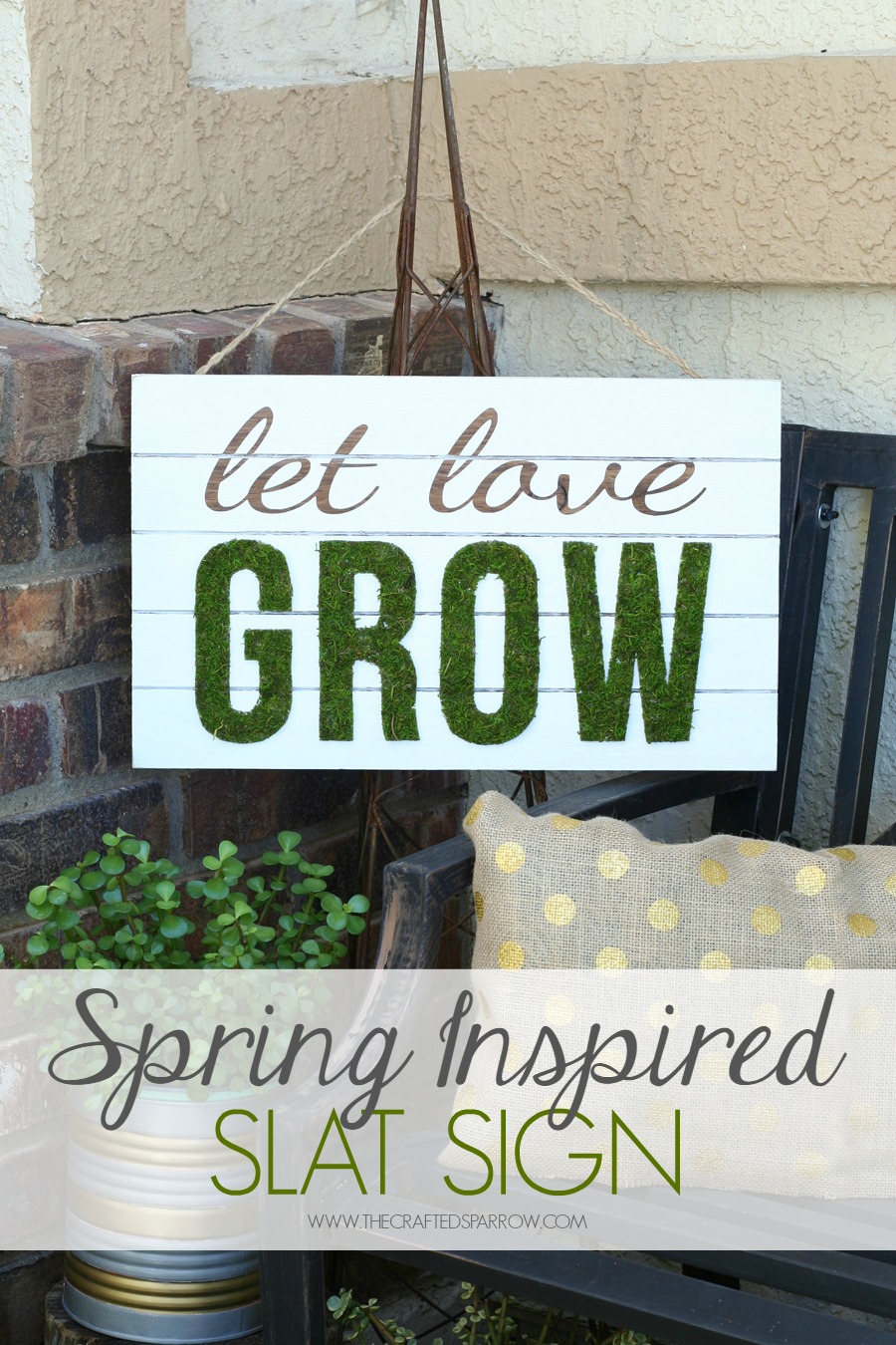 Spring Inspired Slat Sign