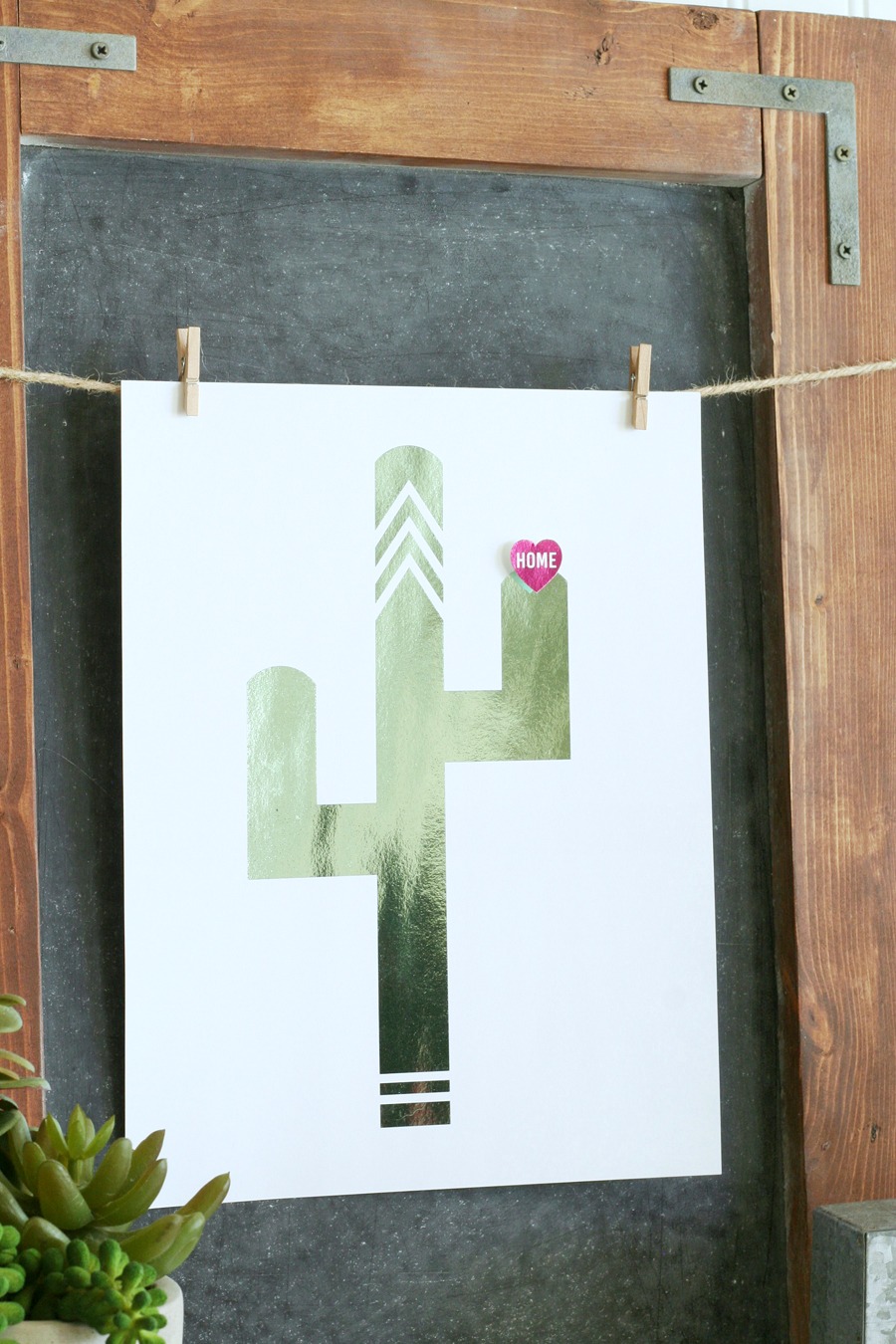 Foiled Cactus Prints & Free Printables
