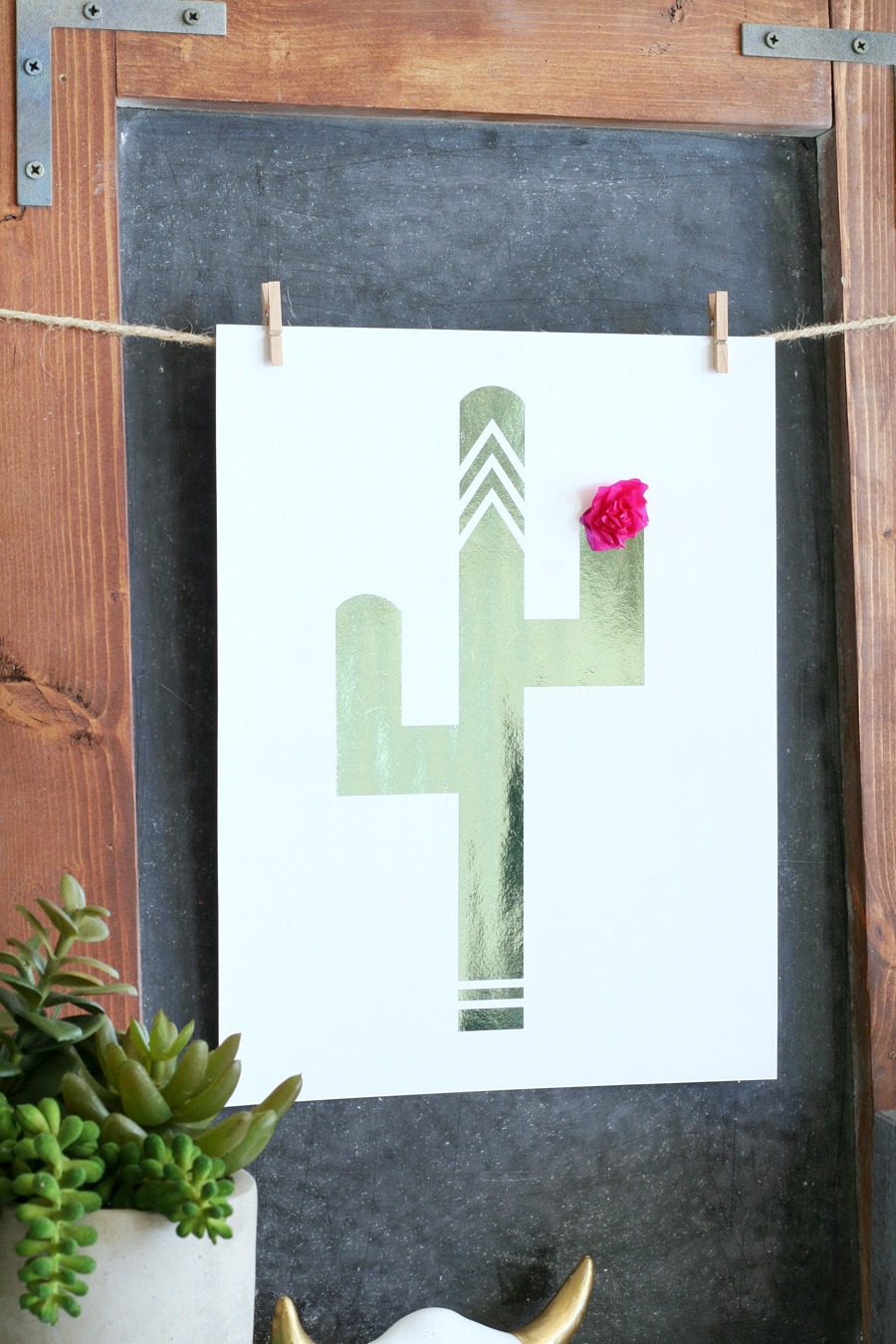 Foiled Cactus Prints & Free Printables