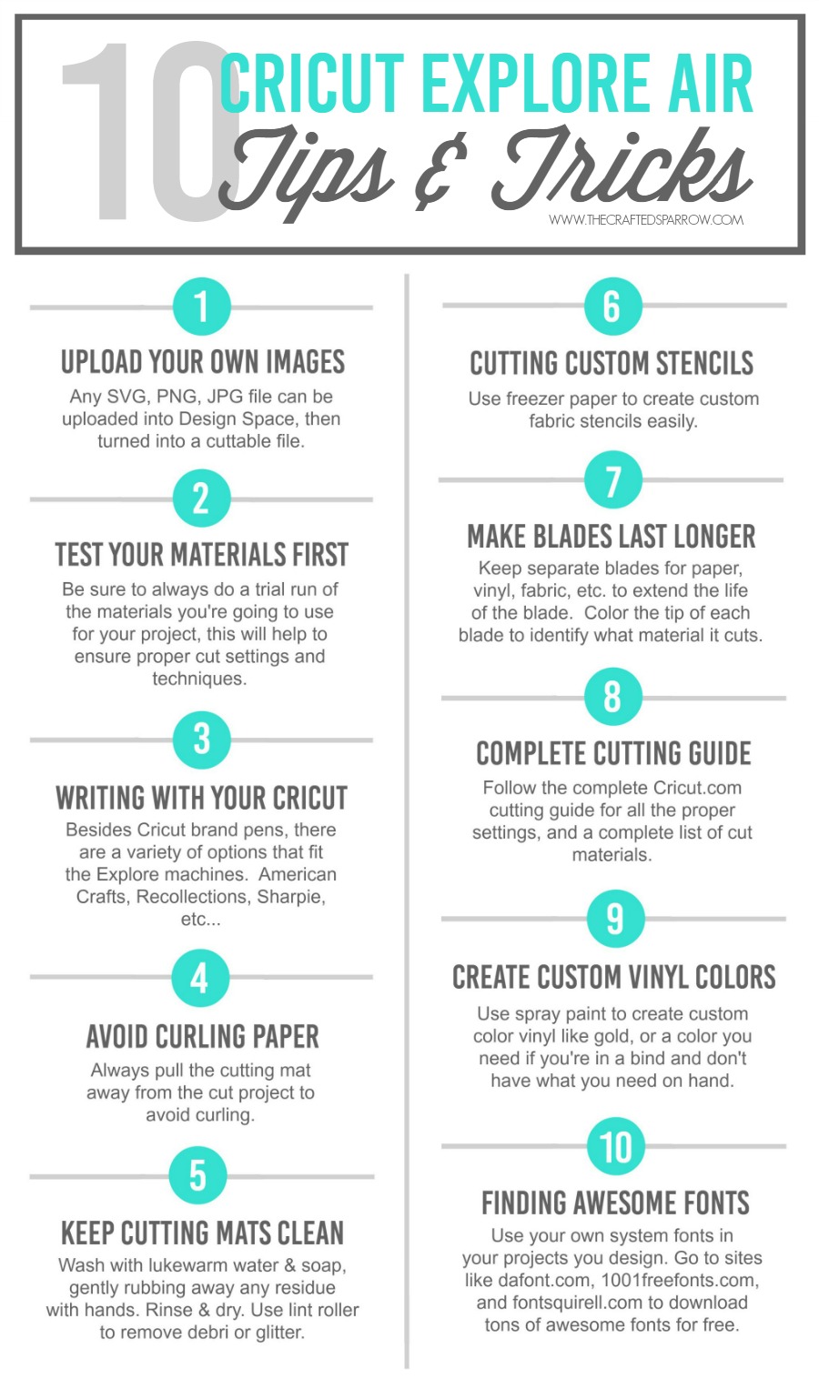 Cricut Tips And Tricks Printable