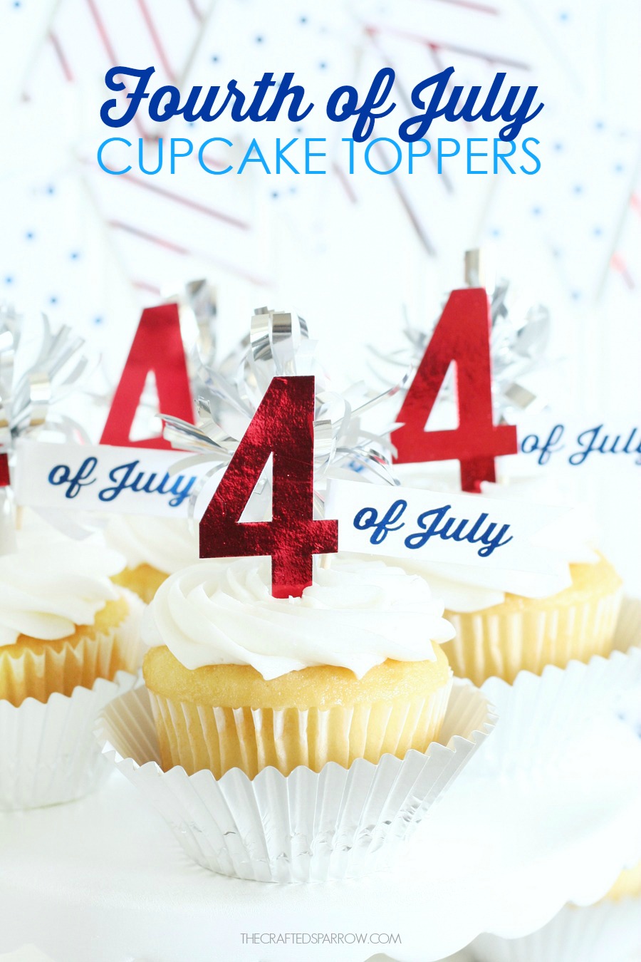 4th of July Cupcake Toppers