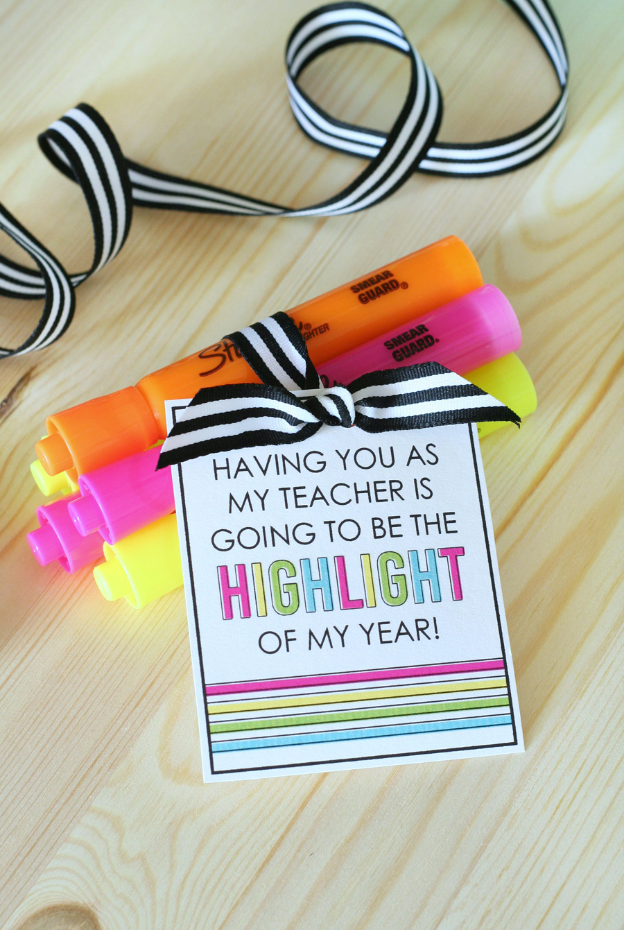 Back to School Teacher Highlighter Gift Idea 1 The Crafted Sparrow