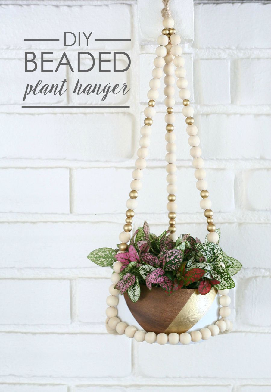 DIY Beaded Plant Hanger