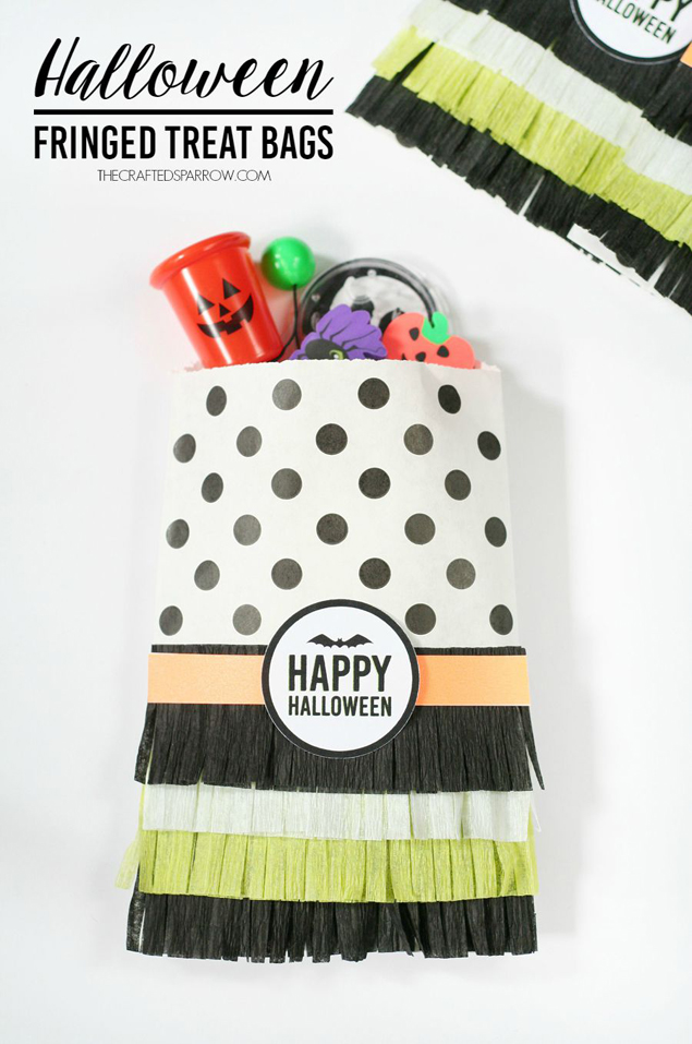 Fringed Halloween Treat Bags