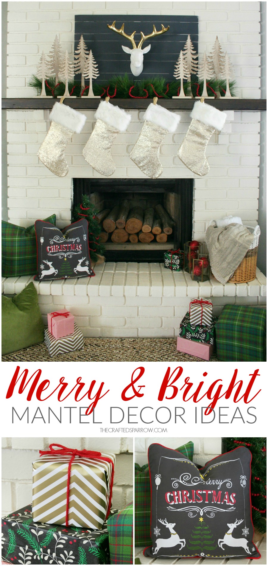 Merry & Bright Holiday Mantel