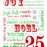 Free Christmas Subway Art Printables