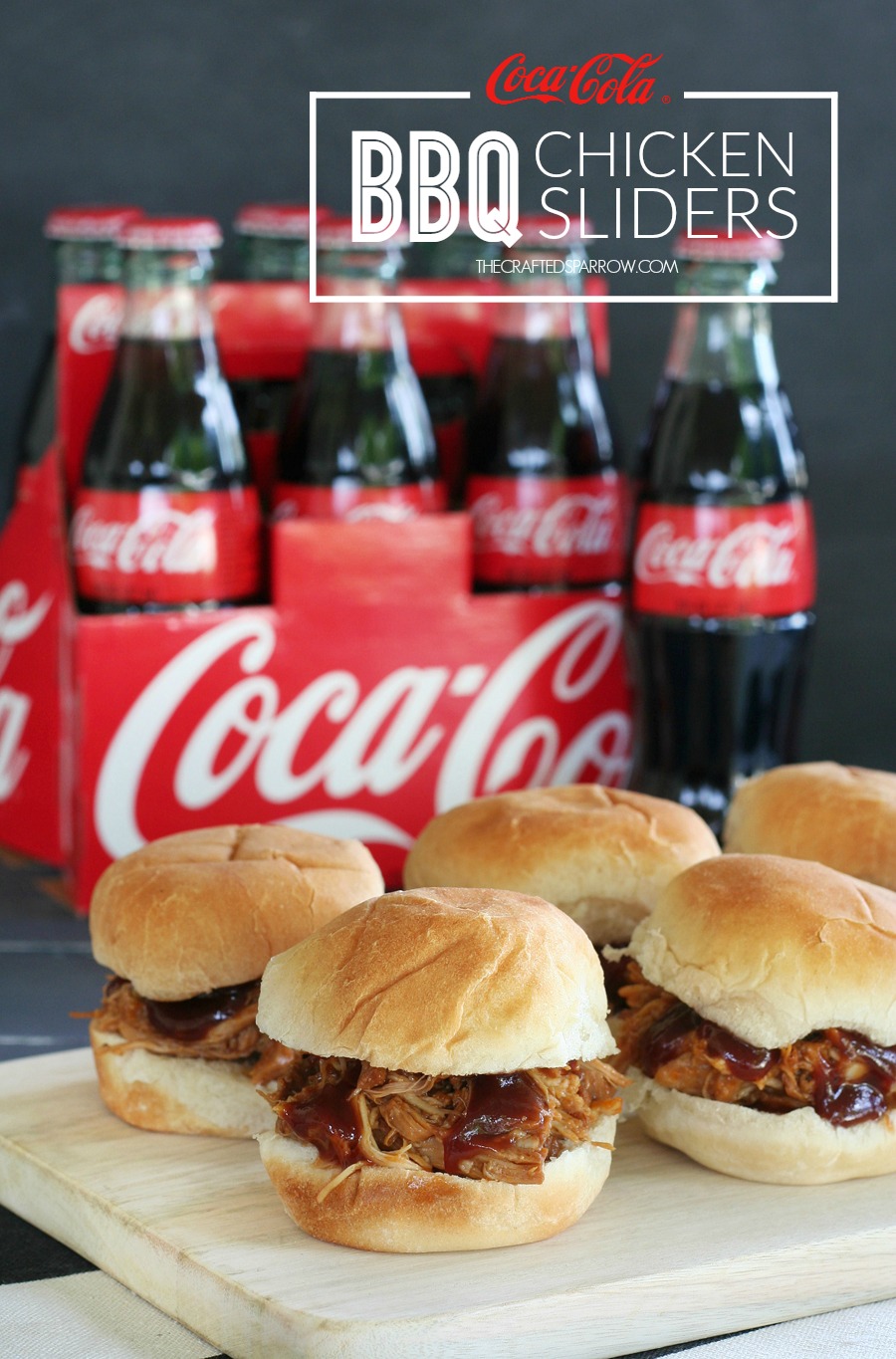 Crockpot Coca-Cola BBQ Chicken Sliders