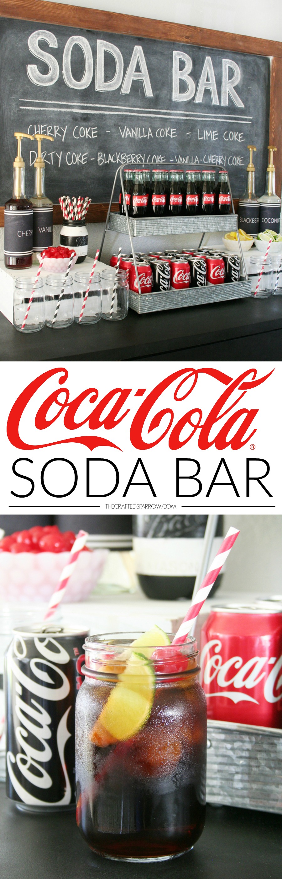 Make any party or gathering a hit with a make it yourself Coca-Cola Soda Bar!