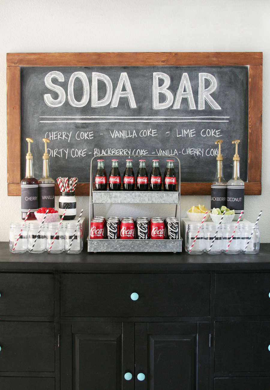 Make any party or gathering a hit with a make it yourself Coca-Cola Soda Bar!