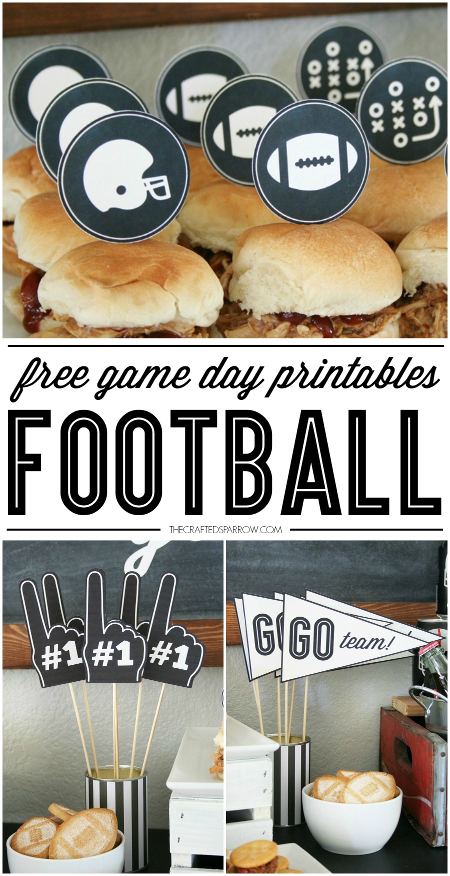 Free Football Printables, perfect for parties or the Big Game!