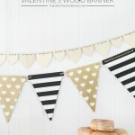 Black & Gold Valentine’s Wood Banner