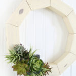 DIY Faux Wood Succulent Wreath