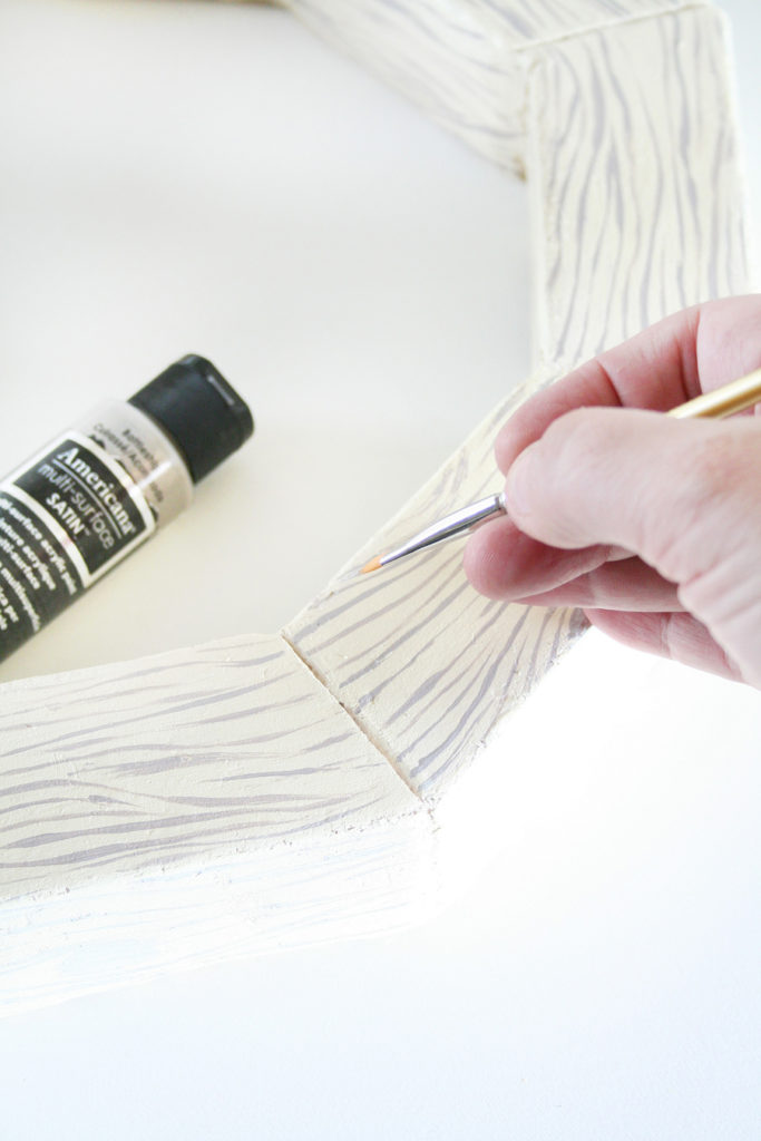 DIY Faux Wood Succulent Wreath