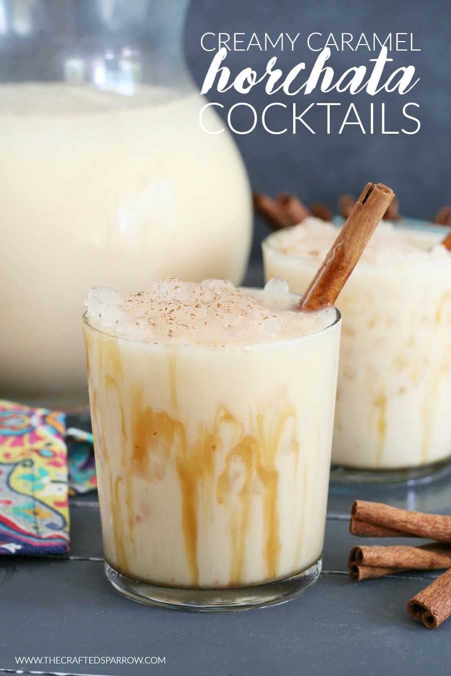 Creamy Caramel Horchata Cocktails