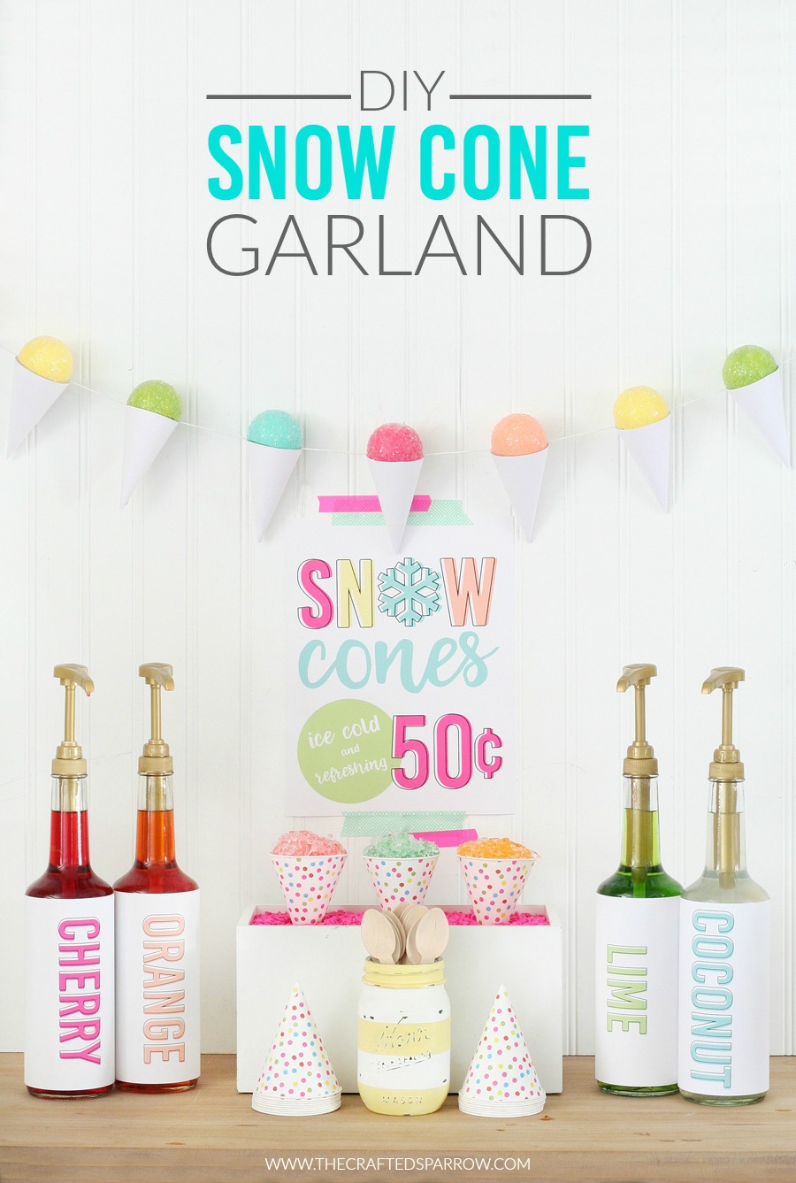 DIY Snow Cone Garland