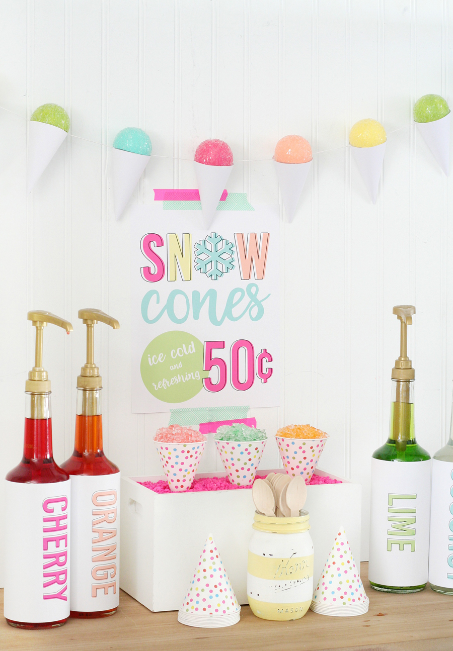 DIY Snow Cone Garland