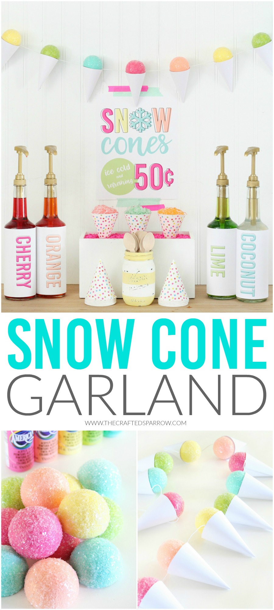 DIY Snow Cone Garland