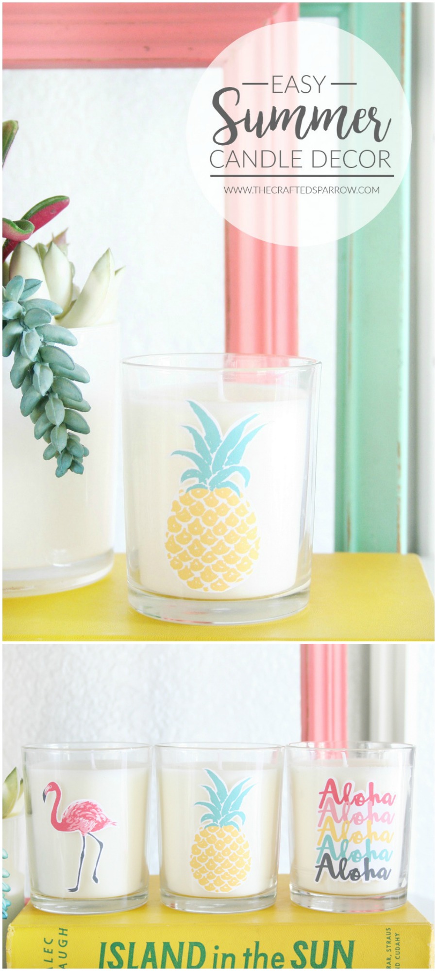 Easy Summer Candle Decor