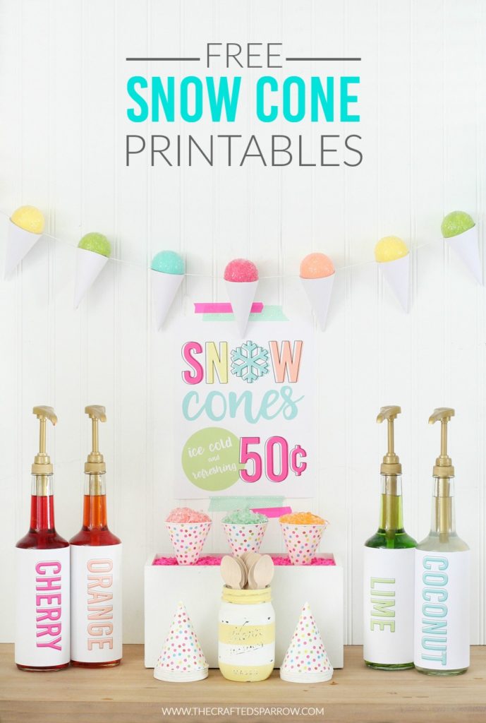 Free Snow Cone Printables