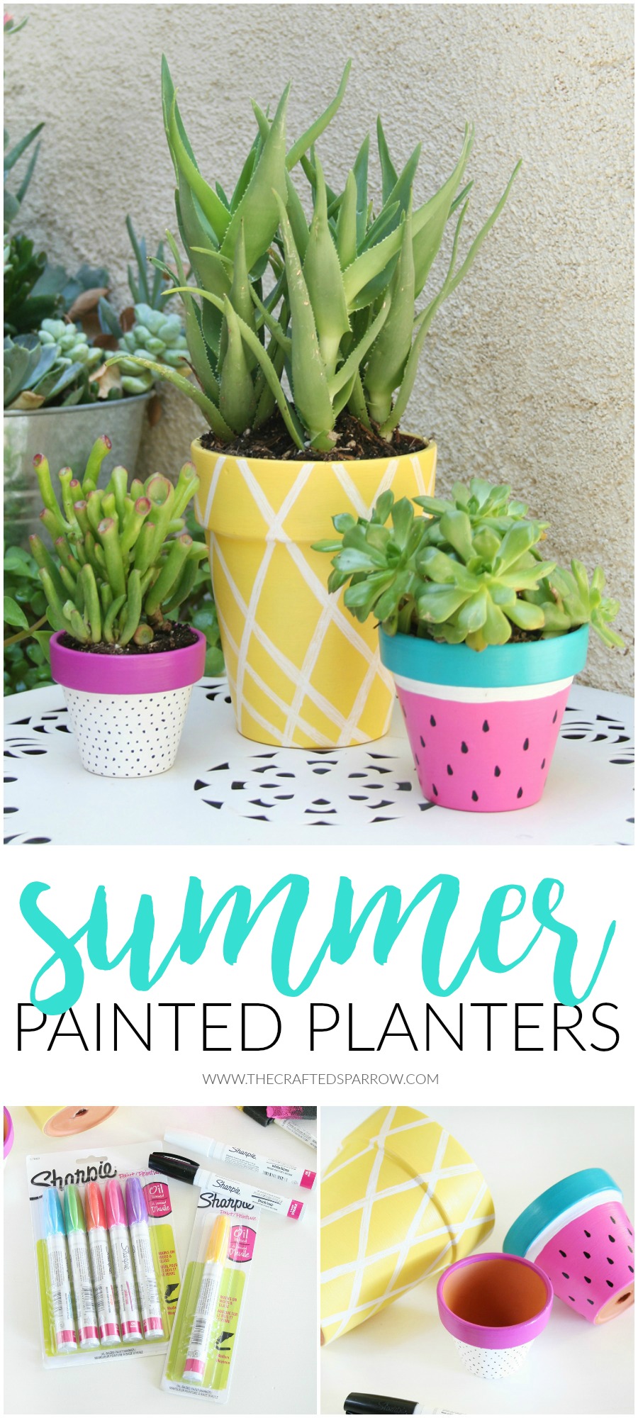 Summer Painted Planters