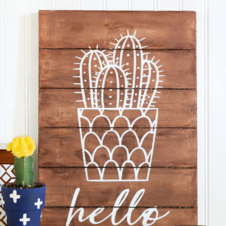 DIY Foam Cactus Sign