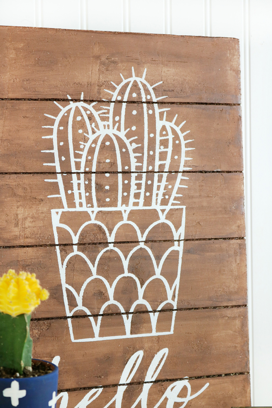 DIY Foam Cactus Sign