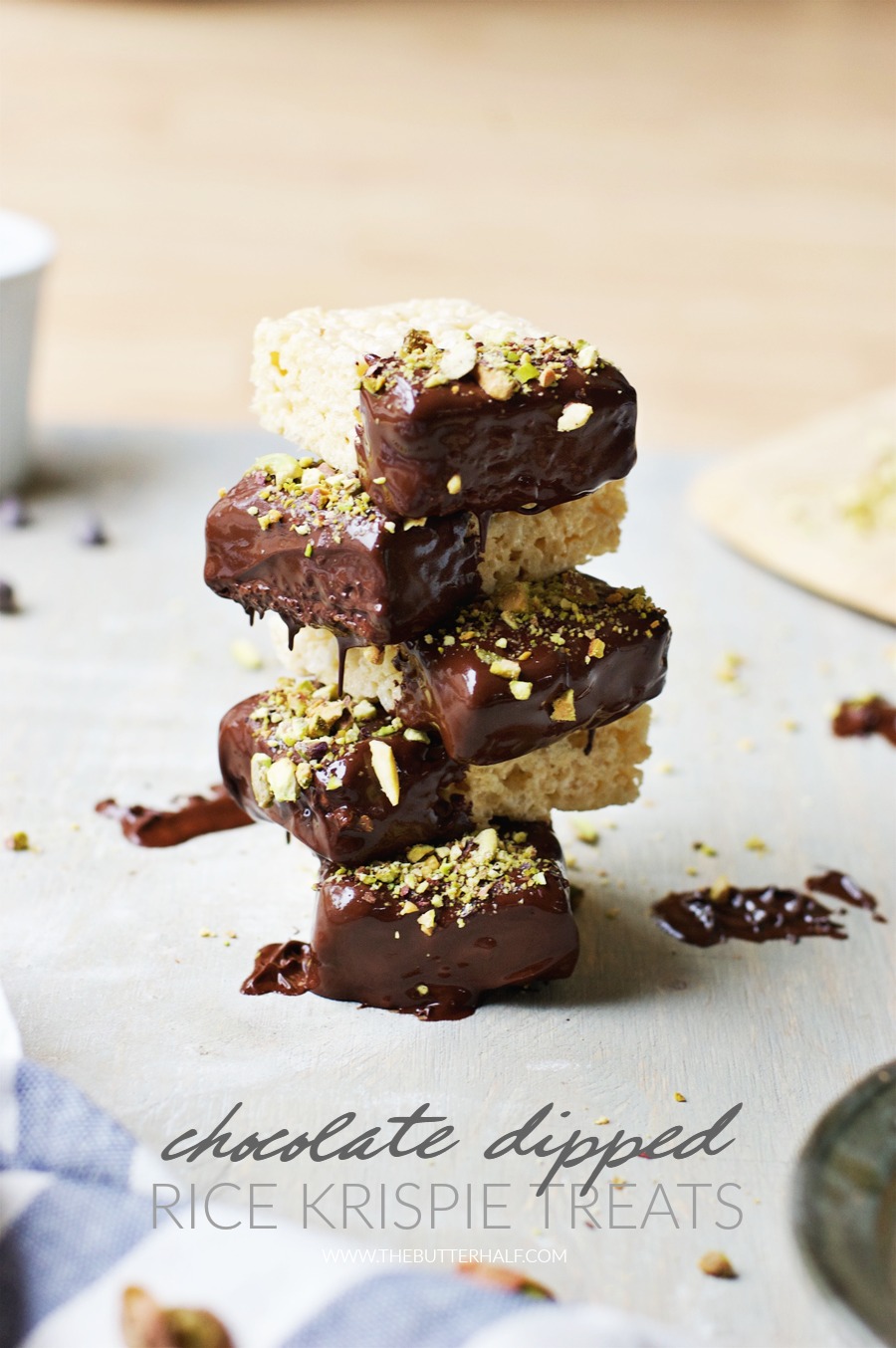 Chocolate Dipped Rice Krispie Treats