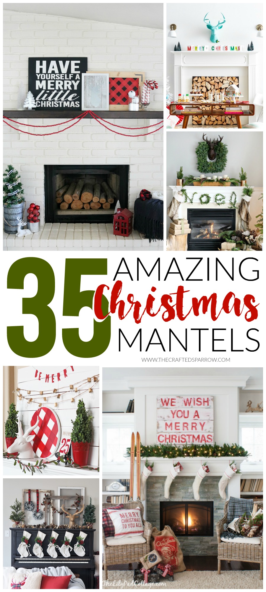35 Amazing Christmas Mantels