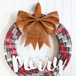 Faux Leather & Flannel Christmas Wreath