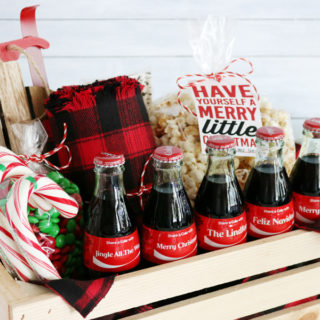 Coca-Cola Christmas Gift Basket Idea + Free Printable Tags