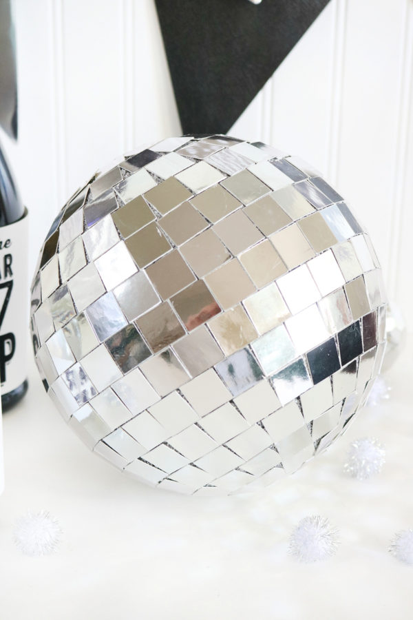 DIY New Year's Eve Mirror Ball Decor