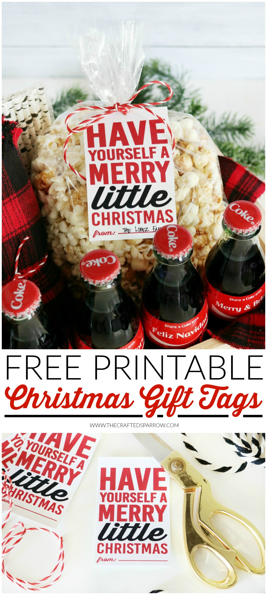 Coca-Cola Christmas Gift Basket Idea + Free Printable Christmas Gift Tags