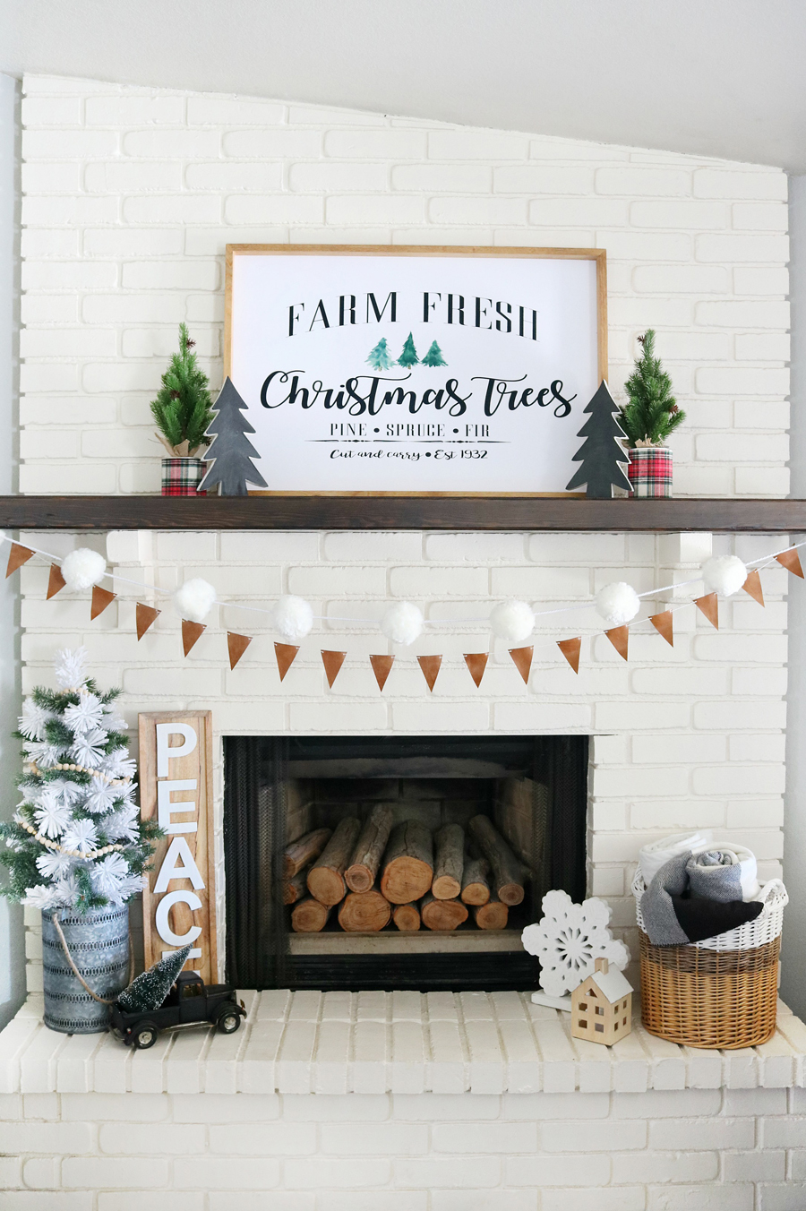 Leather & Flannel Christmas Mantel