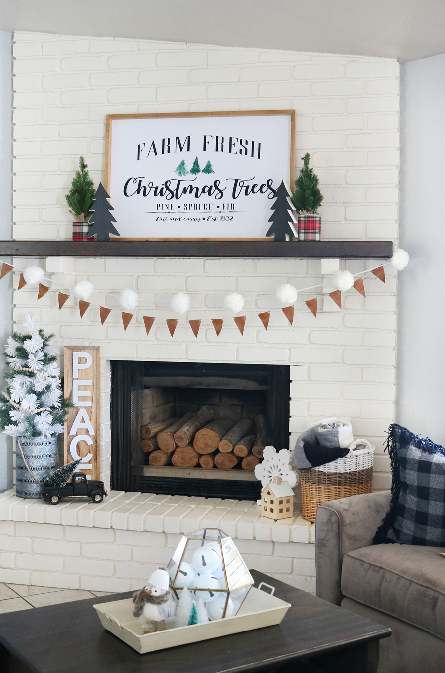 Leather & Flannel Christmas Mantel