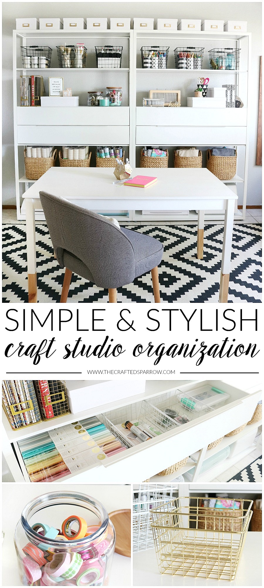 Simple & Stylish Craft Studio Organization