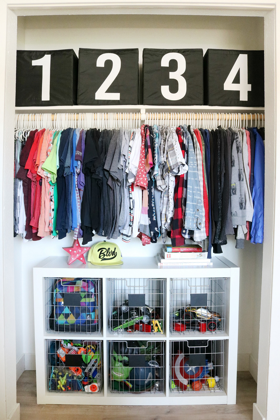 boy closet organization