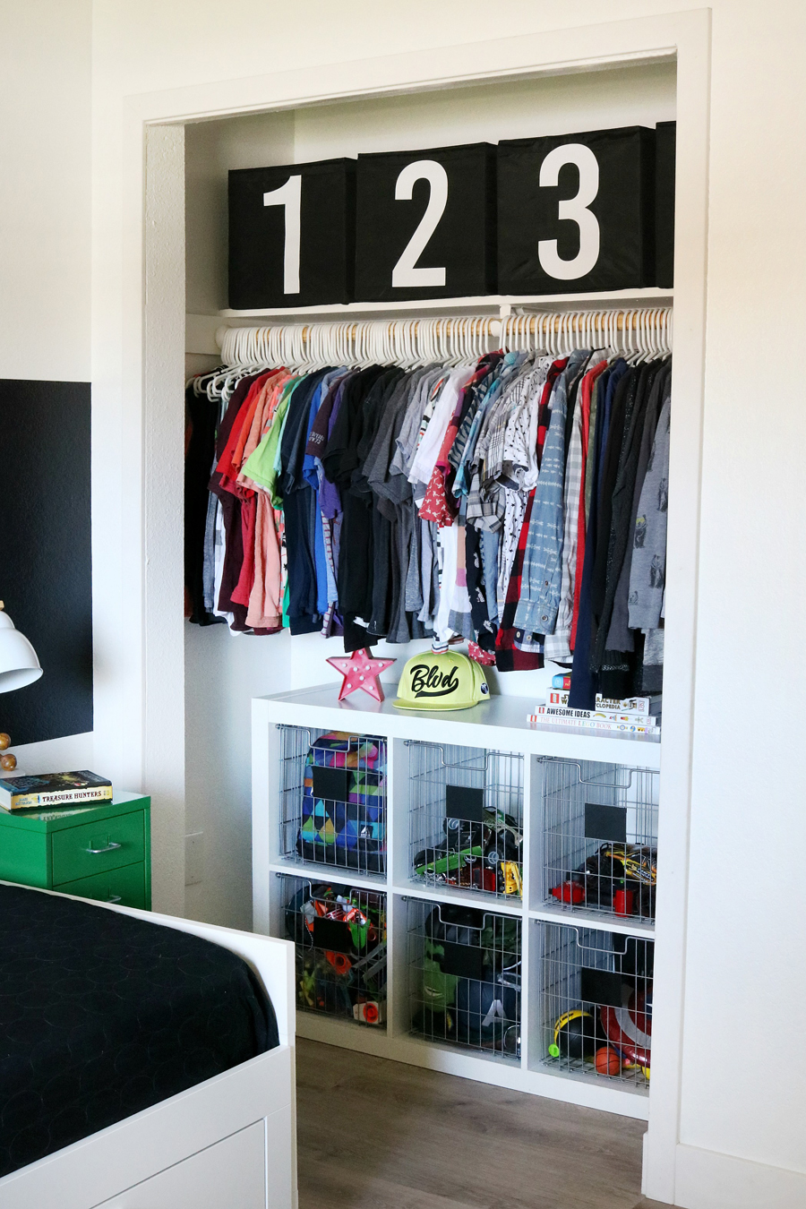 boy closet organization