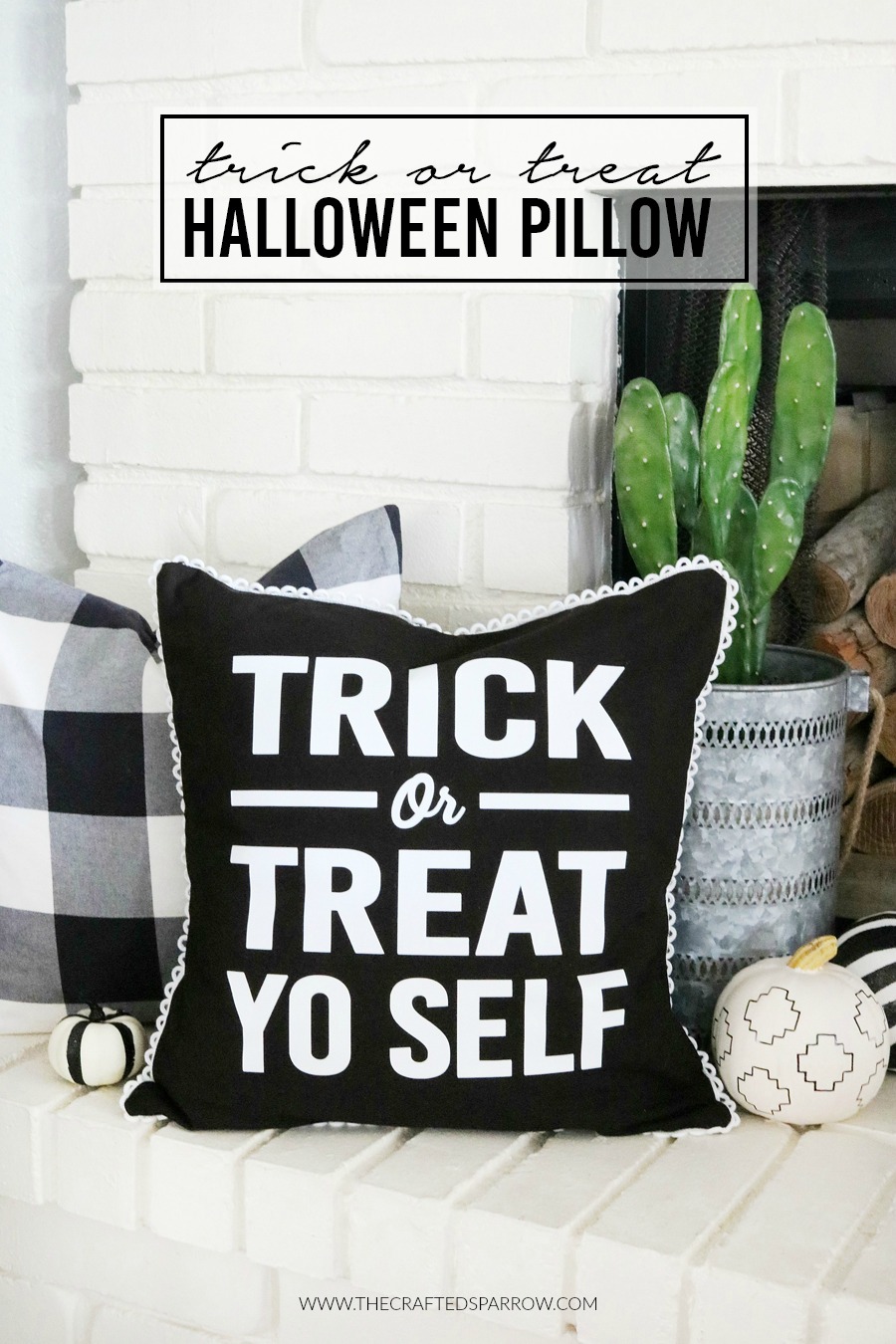 Trick Or Treat Yo Self Halloween Pillow