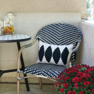 Black & White Fall Porch