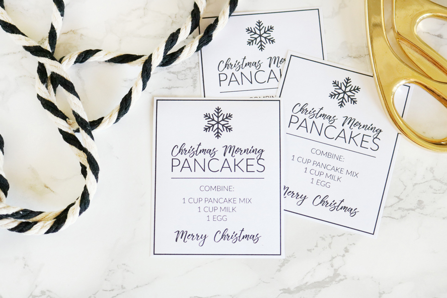 Christmas Morning Pancakes in a Jar Gift Idea with Printables