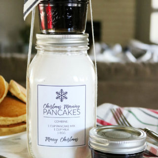 Christmas Morning Pancakes in a Jar Gift Idea with Printables